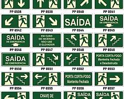 Placas de sinalização em acrílico