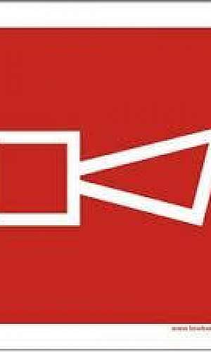 Placa de sinalização alarme sonoro Placa de sinalização alarme sonoro