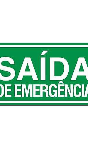 Placas de sinalização de saída de emergência
